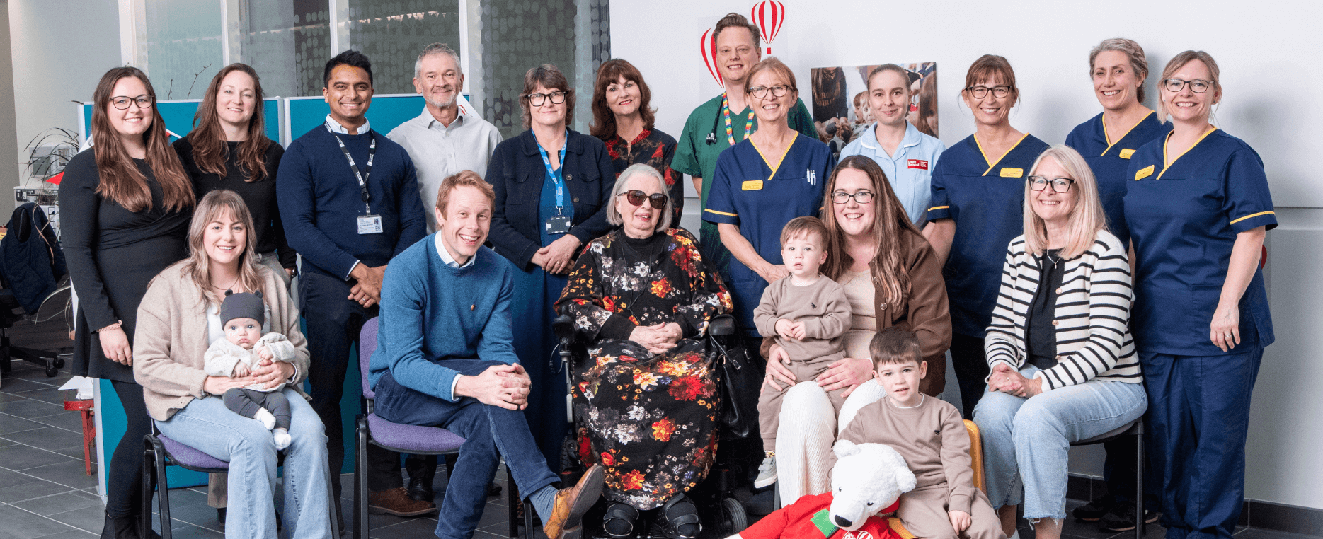 Staff and participants at our new clinic in Southmead